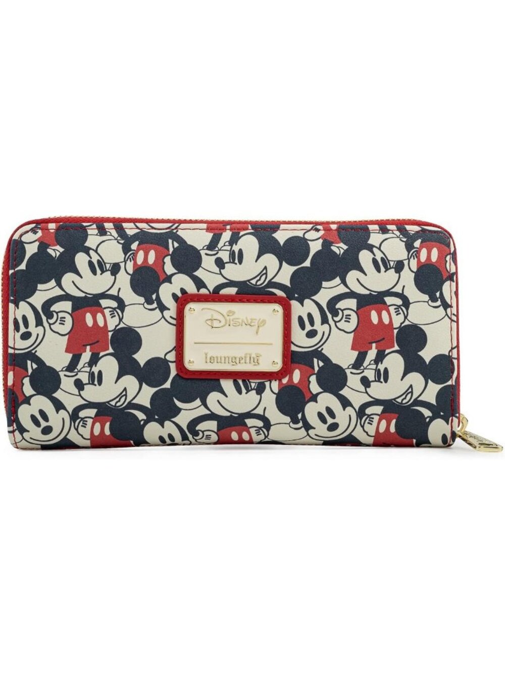 Mickey & Minnie Mouse Faux Leather Zip Clutch Wallet - Cute Disney Accessory